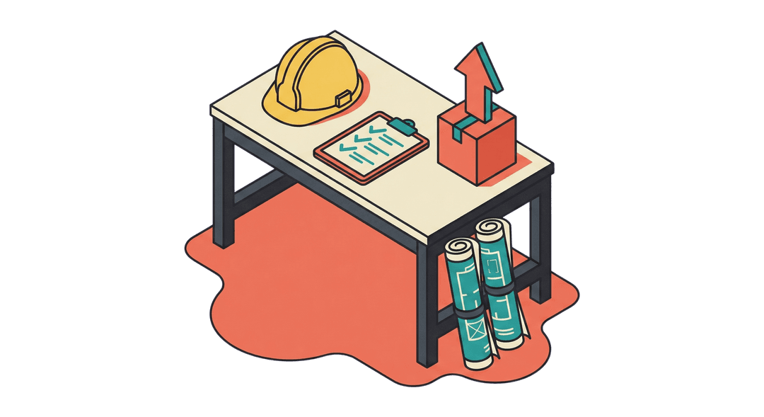 Builder workspace with tools and builds